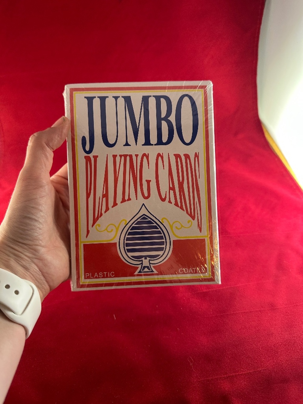 New Sealed Jumbo Playing Cards Plastic Coated Oversized Deck
